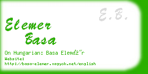 elemer basa business card